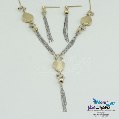 Half a Set of Gold - Necklace and Earrings - Drop Design-MS0493